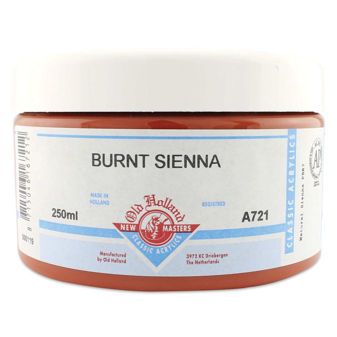 Old Holland New Masters Classic Acrylics - Burnt Sienna, 250 ml jar